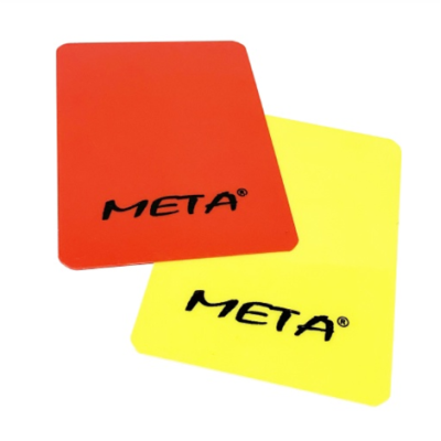 Набір карток рефері Meta Referee card set жовтий, червоний Уні 12х9 см
