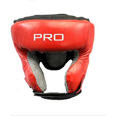 Шолом боксерський  Маска шкіра / екошкіра ,L (червоний)