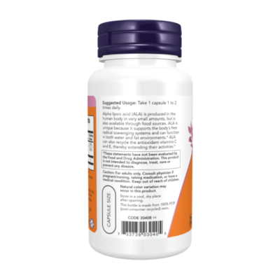 NOW ALA 100 мг - 120 веган капс