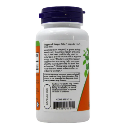NOW Maca 500 мг - 100 веган капс
