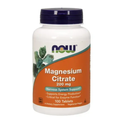 NOW Magnesium Citrate 200 мг - 100 таб