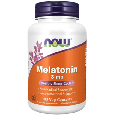 NOW Melatonin 3 мг  180 веган капс
