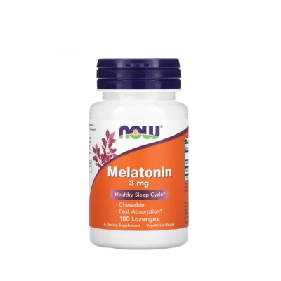 NOW Melatonin 3 мг 180 жев.таб