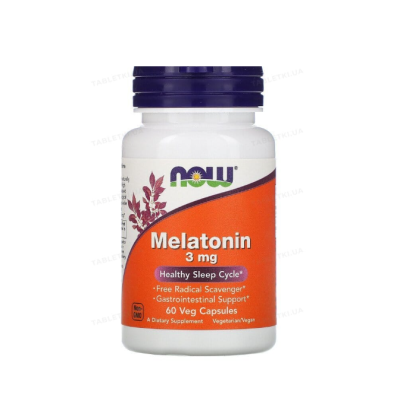 NOW Melatonin 3 мг 60 веган.капс