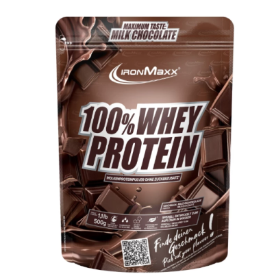 IronMaxx 100% Whey Protein – 500 г (пакет) – Молочний шоколад