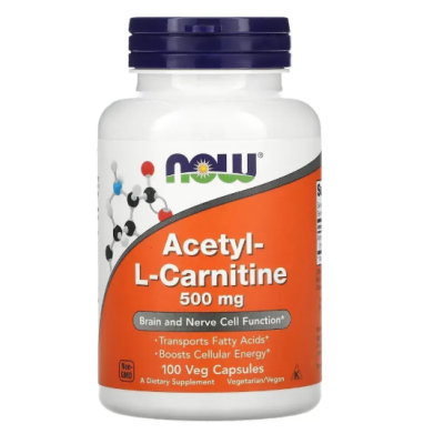 NOW Acetyl L-Carnitine 500 мг - 100 веган капс