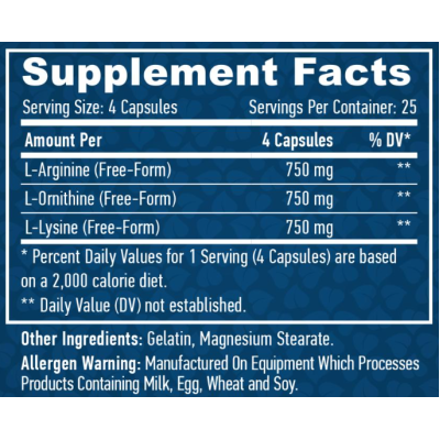HL L-Arginine/L-Ornithine/L-Lysine - 100 капс