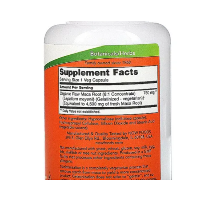 NOW Maca 750 мг - 90 веган капс