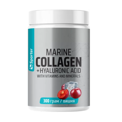 Sporter Marine Collagen + Hyaluronic Acid - 300 г - вишня