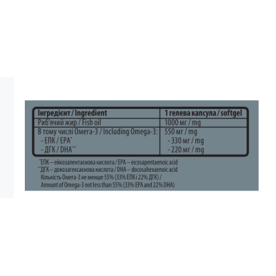 Sporter Omega 3 Ultra Gold (330 EPA/220 DHA) 1000mg - 120 гелевих капсул