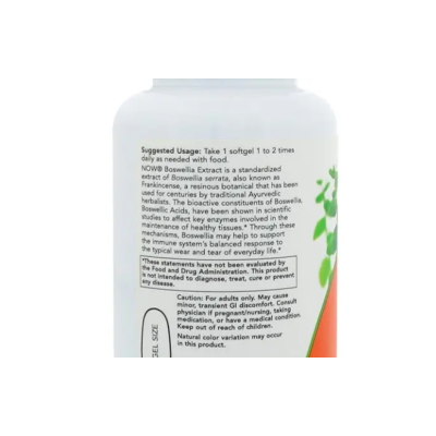 NOW Boswellia 500 mg - 90 софт гель