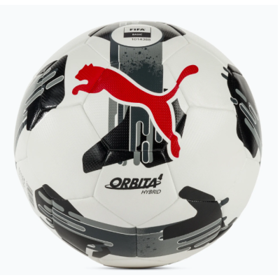 М'яч футбольний Puma Orbita 4 HYB (FIFA Basic) білий, чорний, червоний Уні 5