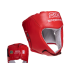 Шолом боксерський із печаткою ФБУ шкіра SPORTKO ,р.M(червоний)
