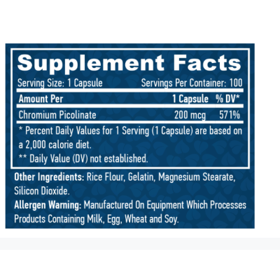 HL Chromium Picolinate 200 мкг - 100 капс
