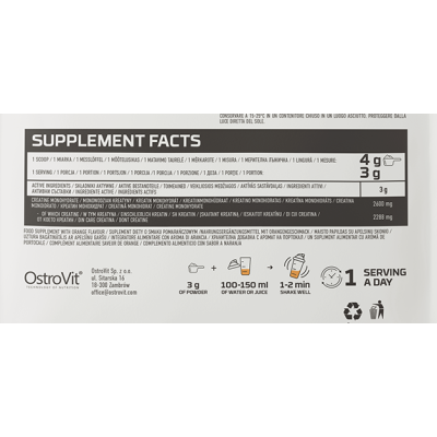 OV Creatine Monohydrate - 300 г - апельсин