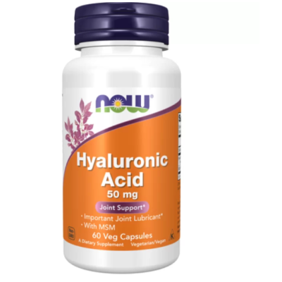 NOW HYALURONIC ACID 50 мг + MSM 60 веган капс