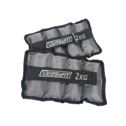 Обтяжувачі для ніг та рук з металом EasyFit Metal (пара), Вага 2 кг, Оксфорд, Метал, Чорно-сірий