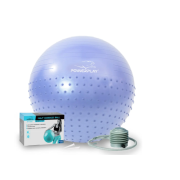М'яч для фітнесу (фітбол) напівмасажний PowerPlay 4003 Ø75 cm Gymball Sky Blue + помпа