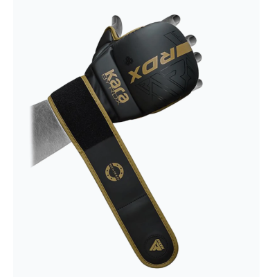 Рукавиці для ММА (Греплінгові рукавички) RDX F6 KARA Matte Golden Plus L/XL