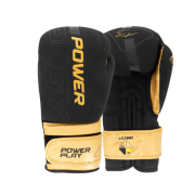 Боксерские перчатки PowerPlay 3024 Ultra Mat Черно-Золотые 8 унций