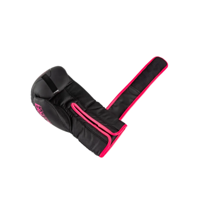 Боксерські рукавиці PowerPlay 3024 Ultra Mat Чорно-Рожеві 8 унцій