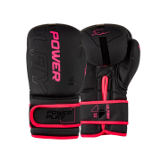 Боксерские перчатки PowerPlay 3024 Ultra Mat Черно-Розовые 10 унций