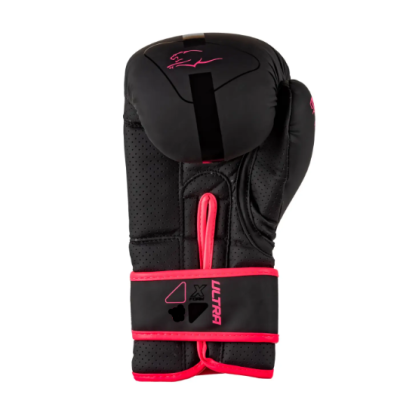 Боксерські рукавиці PowerPlay 3024 Ultra Mat Чорно-Рожеві 8 унцій