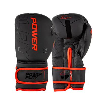 Боксерські рукавиці PowerPlay 3024 Ultra Mat Чорно-Червоні 14 унцій
