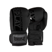 Боксерские перчатки PowerPlay 3086 Matt Challenger Черные 10 унций