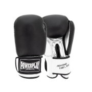 Боксерские перчатки PowerPlay 3004 Classic Черно-Белые 10 унций