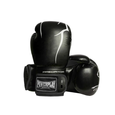 Боксерські рукавиці PowerPlay 3018 Jaguar Чорні 14 унцій Боксерські рукавиці PowerPlay 3018 Jaguar Чорні 14 унцій