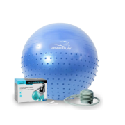 Мяч для фитнеса (фитбол) полумассажный PowerPlay 4003 Ø65 cm Gymball Синий + насос