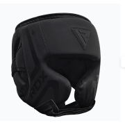 Боксерський шолом RDX T15 Noir Cheek Protector Matte Black XL