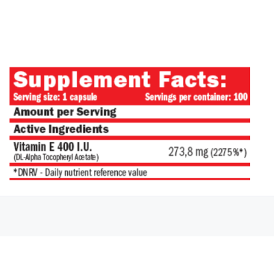 AMIX Vitamin E 400 IU - 100 софт гель