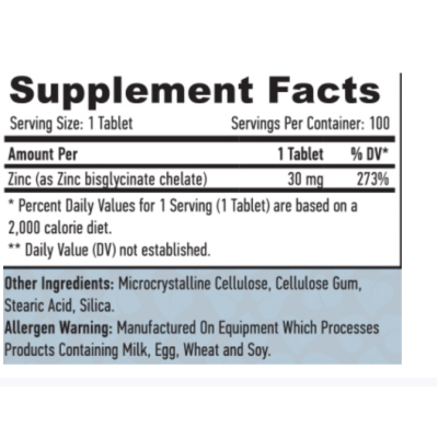 HL Zinc Bisglycinate 30 мг - 100 таб