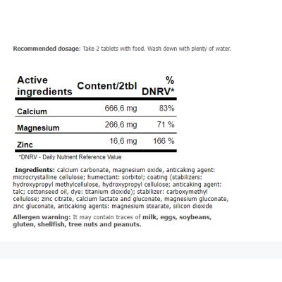 AMIX Ca+Mg+Zn - 100 таб