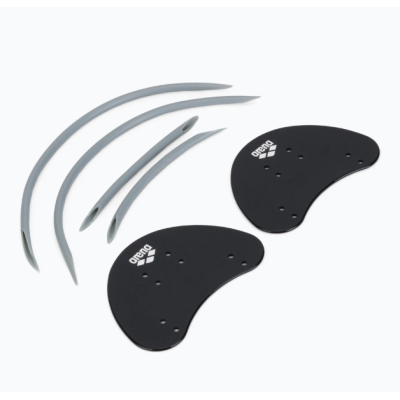 Лопатки для плавання Arena ELITE FINGER PADDLE чорний, сріблястий Уні OSFM