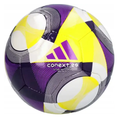 М'яч футзальний Adidas CNXT25 PRO SAL білий, жовтий, фіолетовий Уні 4