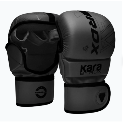 Рукавиці для ММА (Греплінгові рукавички) RDX F6 KARA Matte Black Plus L/XL