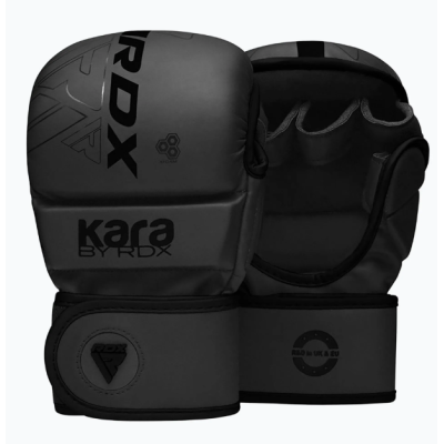 Рукавиці для ММА (Греплінгові рукавички) RDX F6 KARA Matte Black Plus L/XL