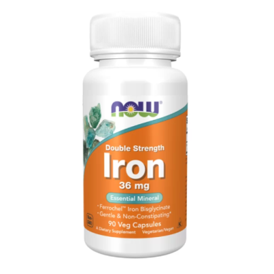 NOW Iron Ferrochel(r) 36 мг - 90 веган капс