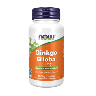 NOW Ginkgo Biloba 60 мг - 60  веган капс
