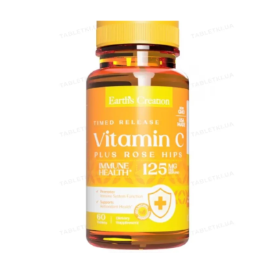 Earths Cre Vitamin C 1000 mg with rose hips - 60 таб