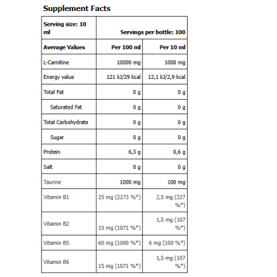 AMIX L-Carnitine 100.000 мг CarniZone - 1000 мл - апельсин