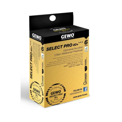 М'ячі для настільного тенісу Gewo Select Pro 40+ ITTF 6 шт