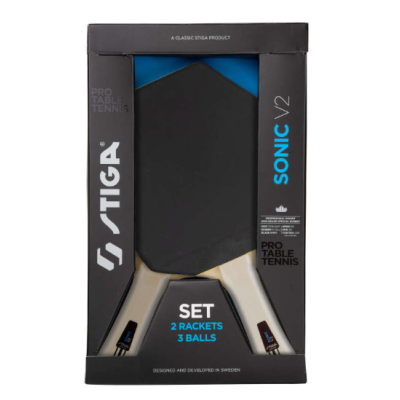 Набор для настольного тенниса Stiga Sonic V2 Cybershape 2 Bats 3 Balls