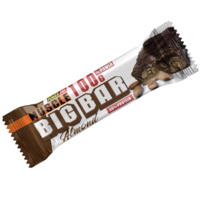 Бат. Power Pro протеїновий 30% БЕЗ ЦУКРУ  Muscle bar мигдаль, 100 грам