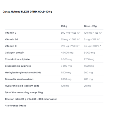 ND FLEXIT DRINK GOLD 400 г яблуко