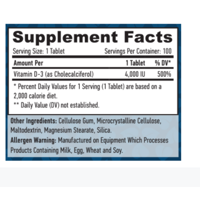 HL Vitamin D-3 / 4000 IU - 100 таб