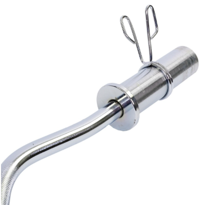 Гриф для штанги сталевий хромований Олімпійський Z-подібний із замками TA-2471 довжина 1,2м ø50мм